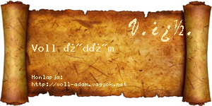 Voll Ádám névjegykártya